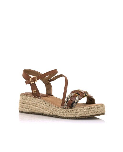 Sandalias de cuña de mujer color marrón con detalles entrelazados ·  MARIAMARE · El Corte Inglés