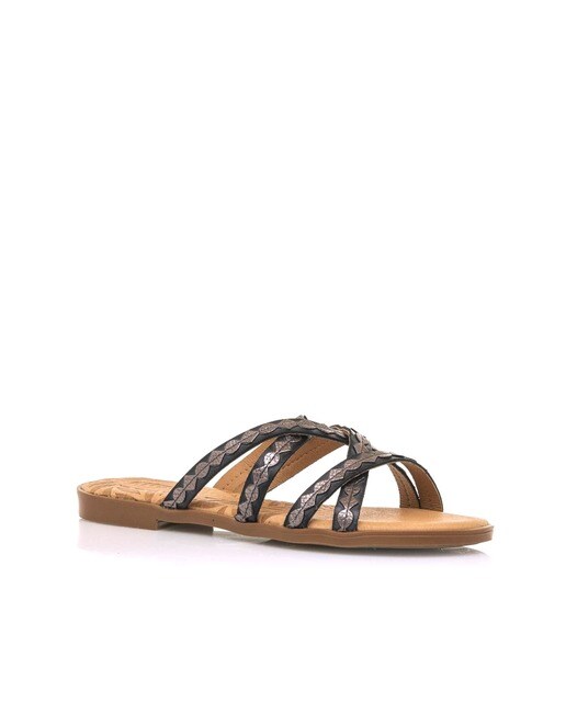 Sandalias planas de mujer en piel color negro y tiras cruzadas · Mustang · El  Corte Inglés