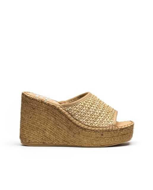 Sandalias de cuña de mujer de piel color natural · Vidorreta · El Corte  Inglés