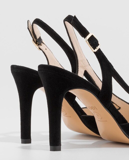 Zapatos de salón de mujer Lodi destalonados lisos en ante de color negro ·  Lodi · El Corte Inglés