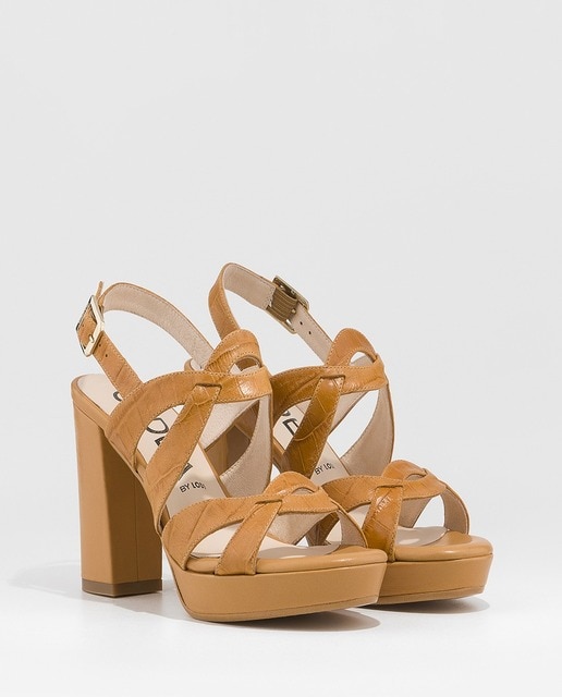 Sandalias de tacón de mujer Gadea de piel en color marrón · GADEA by Lodi · El  Corte Inglés