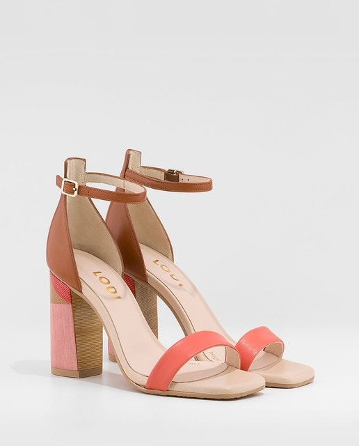 Sandalias de tacón de mujer Lodi de piel en color rosa · Lodi · El Corte  Inglés