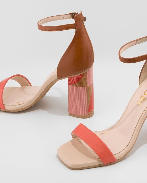 Sandalias de tacón de mujer Lodi de piel en color rosa · Lodi · El Corte  Inglés
