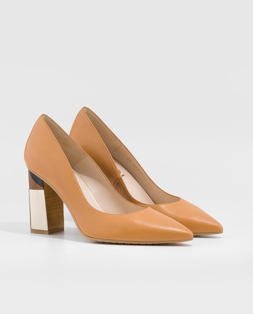 zapatos camel mujer