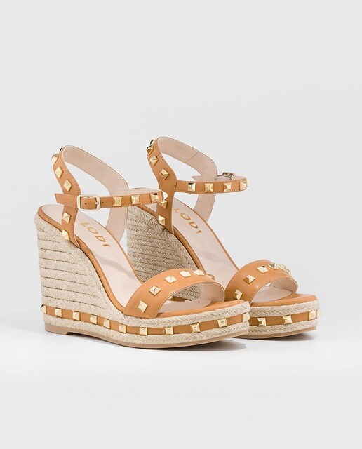 Esparteñas blancas cuña Clearance