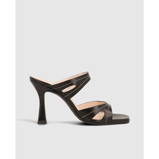 Imagen 0 de Sandalias de tacón de mujer Lodi en piel de color negro