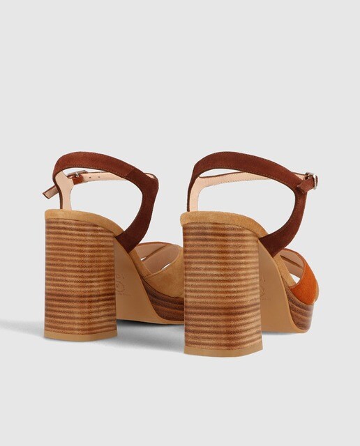 Sandalias de tacón de mujer Lodi en ante de color camel · Lodi · El Corte  Inglés