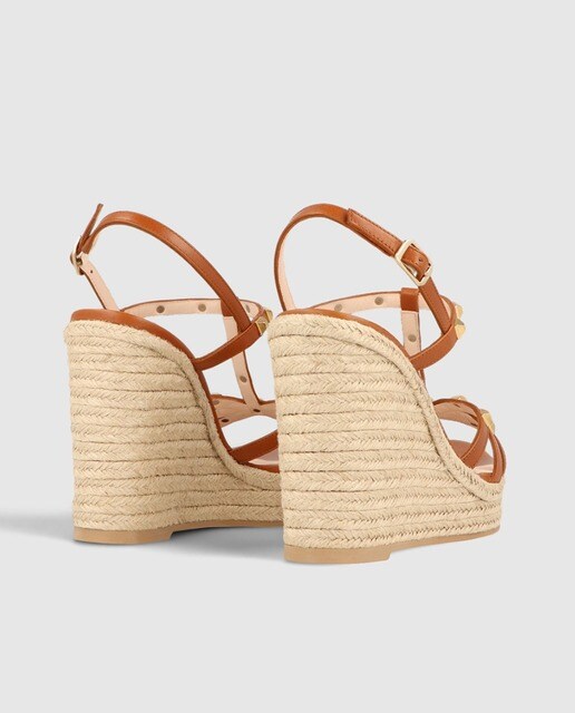 Sandalias de cuña de mujer en piel color marrón · Lodi · El Corte Inglés