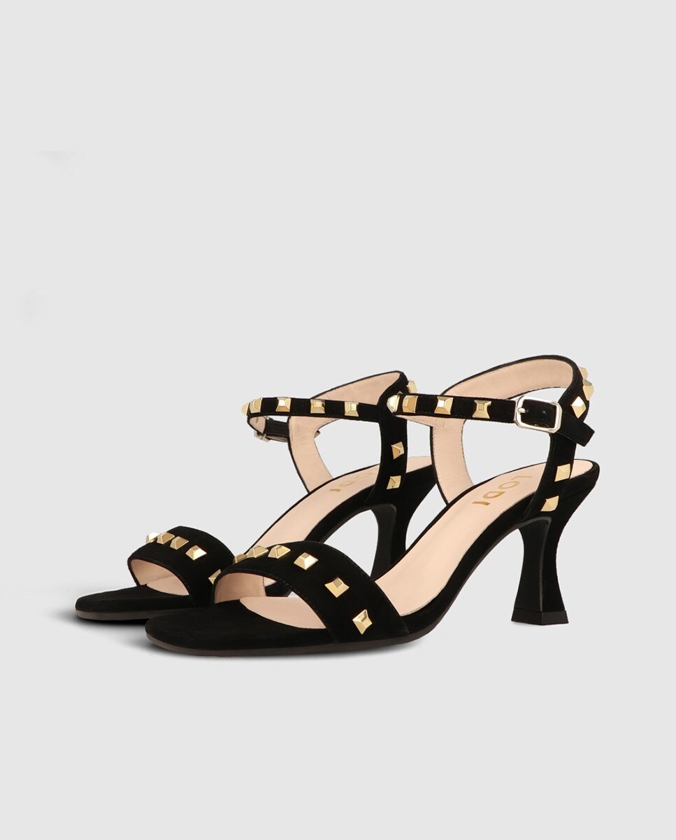 Sandalias de tacón de mujer en ante color negro · Lodi · El Corte Inglés