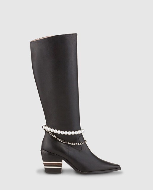 Botas de mujer estilo cowboy en piel de color negro · Lodi · El Corte Inglés