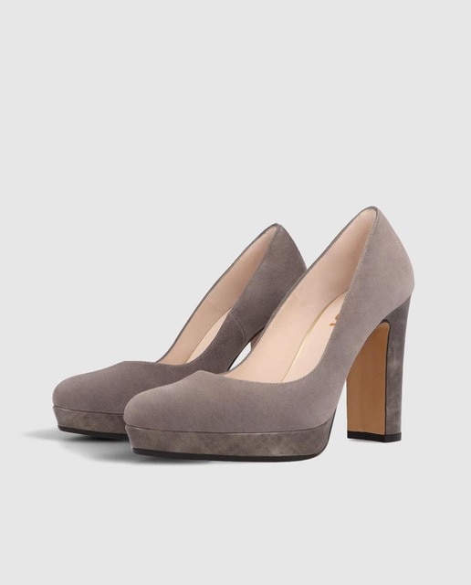 Zapatos de salón de mujer con plataforma en ante de color gris · Lodi · El  Corte Inglés