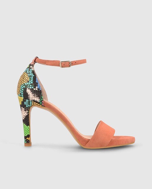 Sandalias de tacón de mujer combinadas en ante color rosa · Lodi · El Corte  Inglés