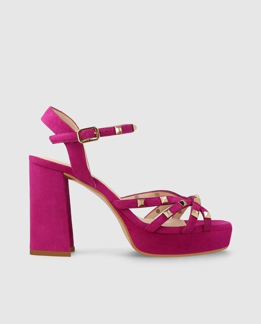 Sandalias de plataforma de mujer en ante de color morado · Lodi · El Corte  Inglés