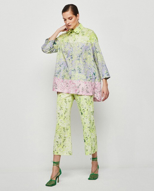 Camisa de mujer de manga francesa con estampado · Mirto · El Corte Inglés