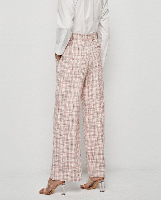 Pantalones rectos de mujer de lino con estampado · Mirto · El Corte Inglés