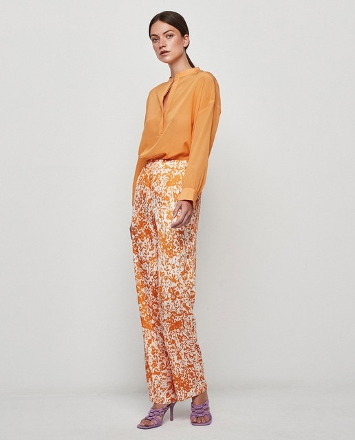 Pantalones rectos de mujer fluidos con estampado · Mirto · El Corte Inglés