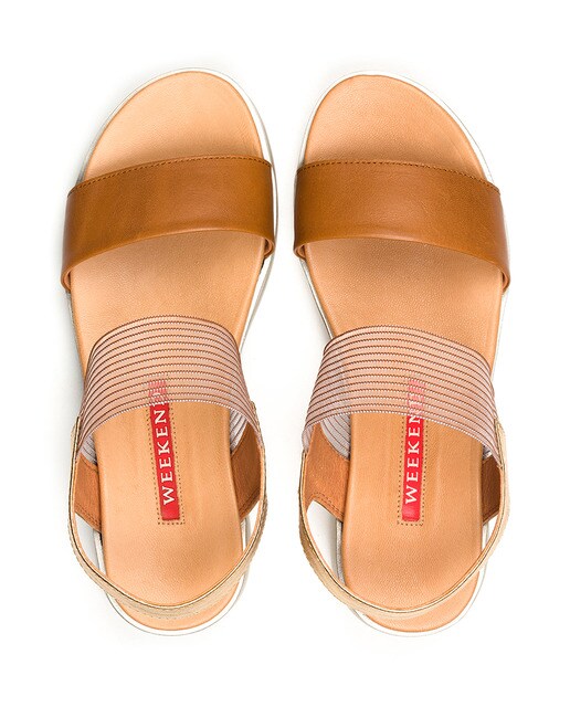 Sandalias planas de mujer de Weekend by Pedro Miralles de napa en color oro  · Weekend by Pedro Miralles · El Corte Inglés