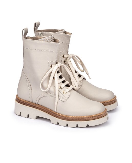 Botines de mujer de piel en color beige · Pedro Miralles · El Corte Inglés