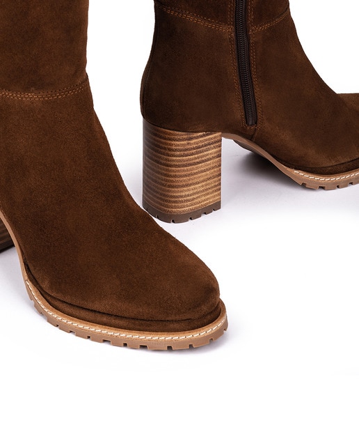 Botas de mujer de serraje en marrón · Pedro Miralles · El Corte Inglés