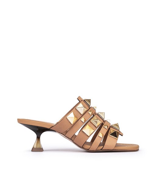 Sandalias de tacón de mujer de piel en color camel · Pedro Miralles · El  Corte Inglés