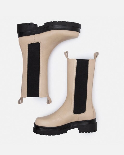 Botas de mujer de piel color arena · Vienty · El Corte Inglés