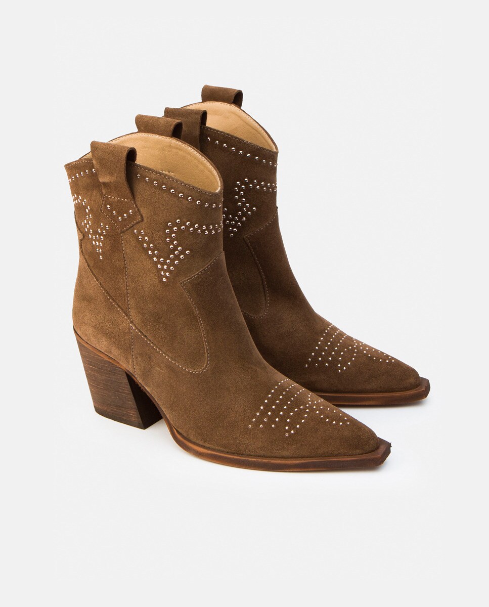 Botines de mujer de piel estilo cowboy color marrón · Vienty · El Corte  Inglés