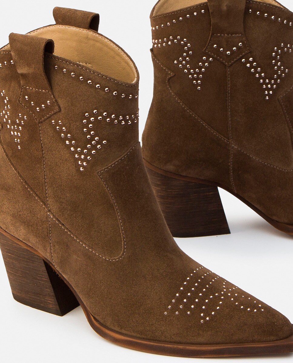 Botines de mujer de piel estilo cowboy color marrón · Vienty · El Corte  Inglés