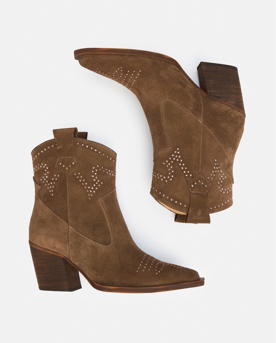 Botines de mujer de piel estilo cowboy color marrón · Vienty · El Corte  Inglés