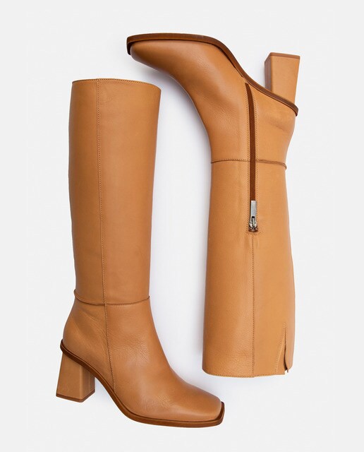 Botas de mujer de piel color camel · Vienty · El Corte Inglés