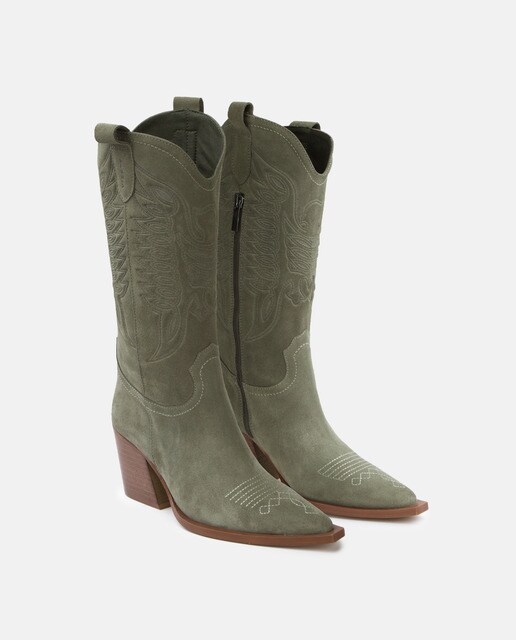 Botas de mujer en piel color verde · Vienty · El Corte Inglés