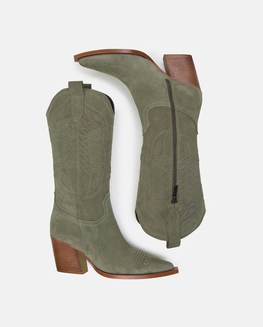 Botas de mujer en piel color verde · Vienty · El Corte Inglés