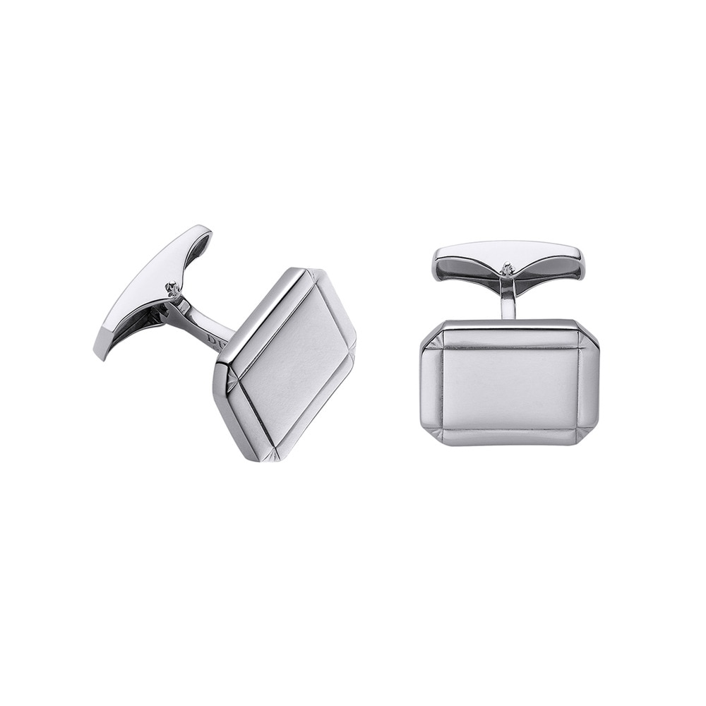 Imagen 0 de Gemelos rectangulares de plata de ley Plata