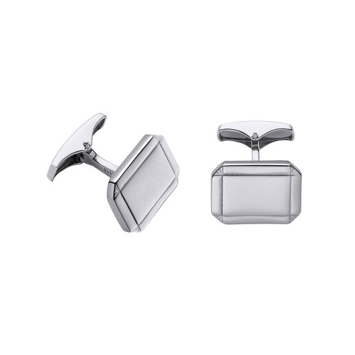 Imagen 0 de Gemelos rectangulares de plata de ley