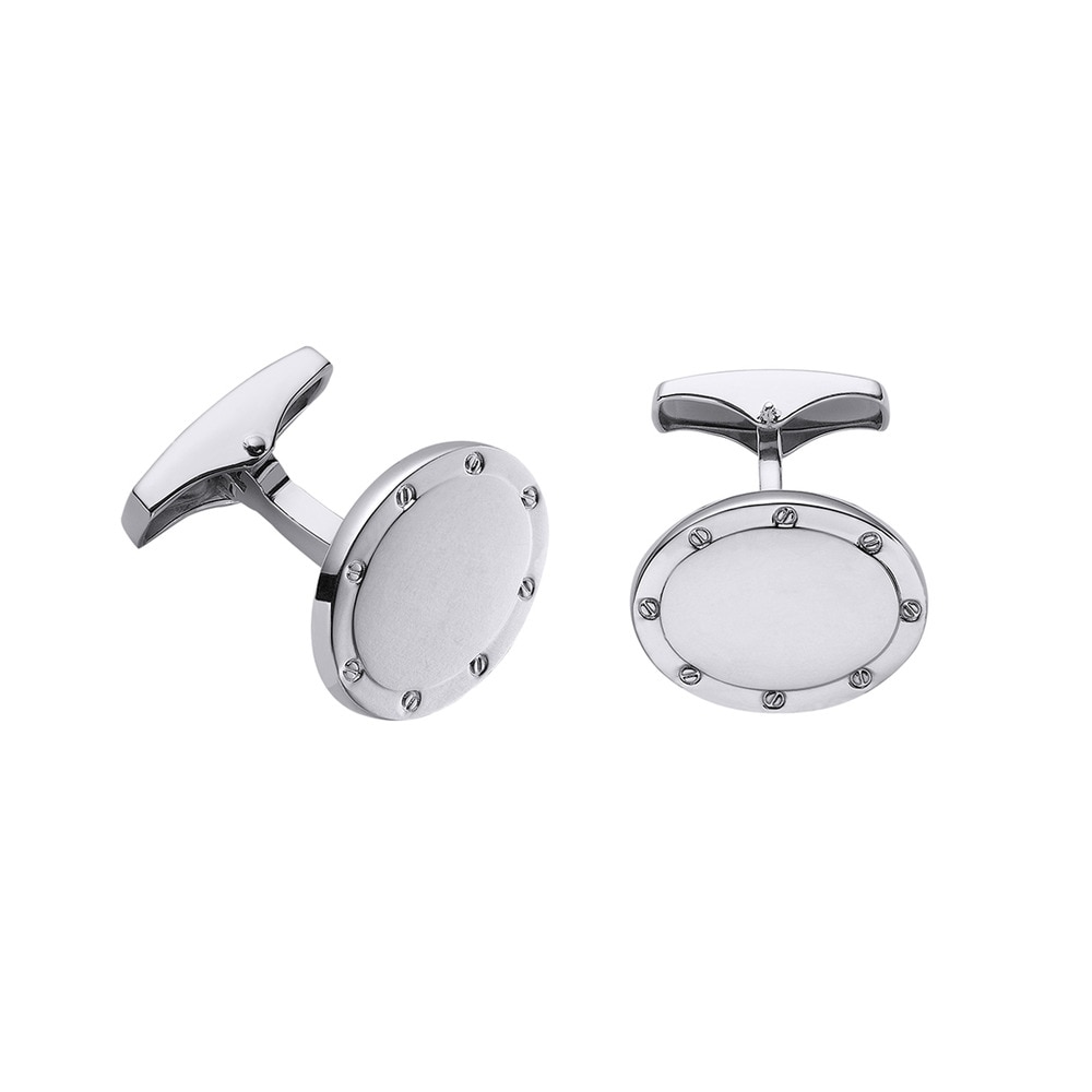 Imagen 0 de Gemelos redondos de plata de ley Plata