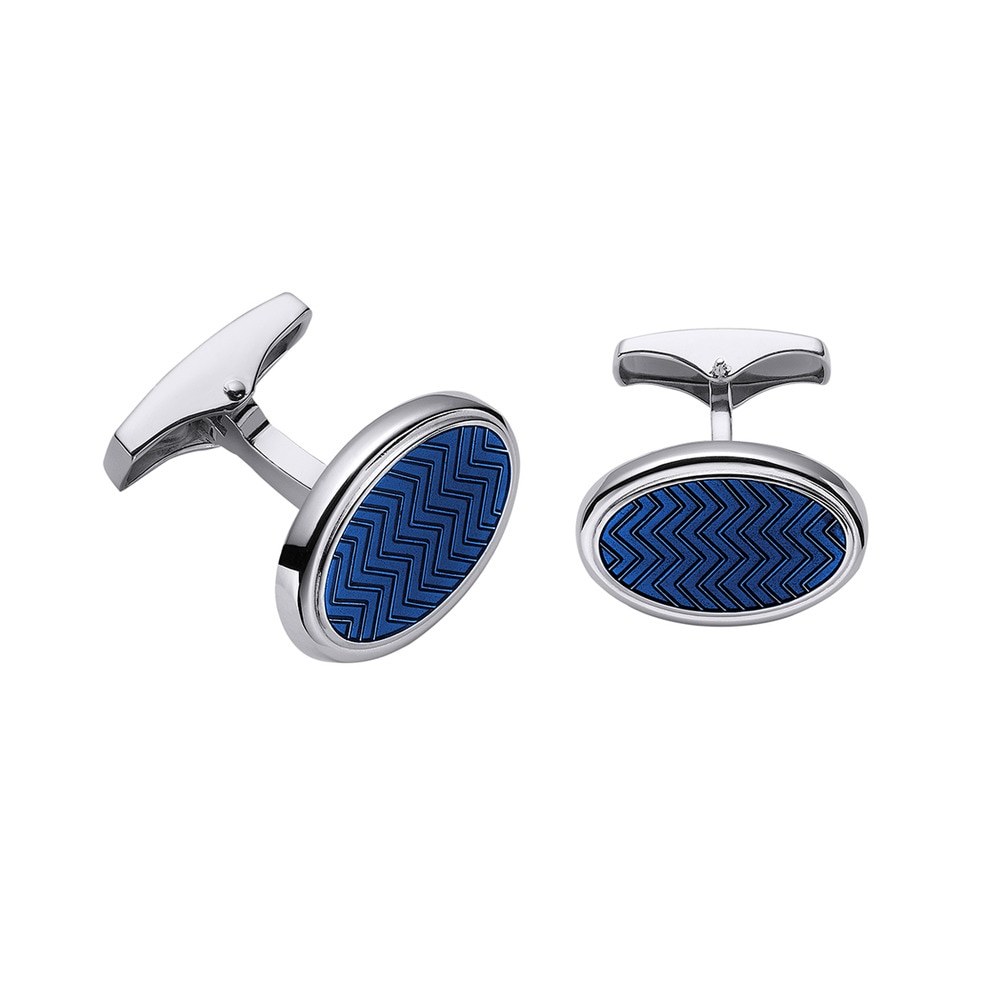Imagen 0 de Gemelos azules de plata de ley Azul