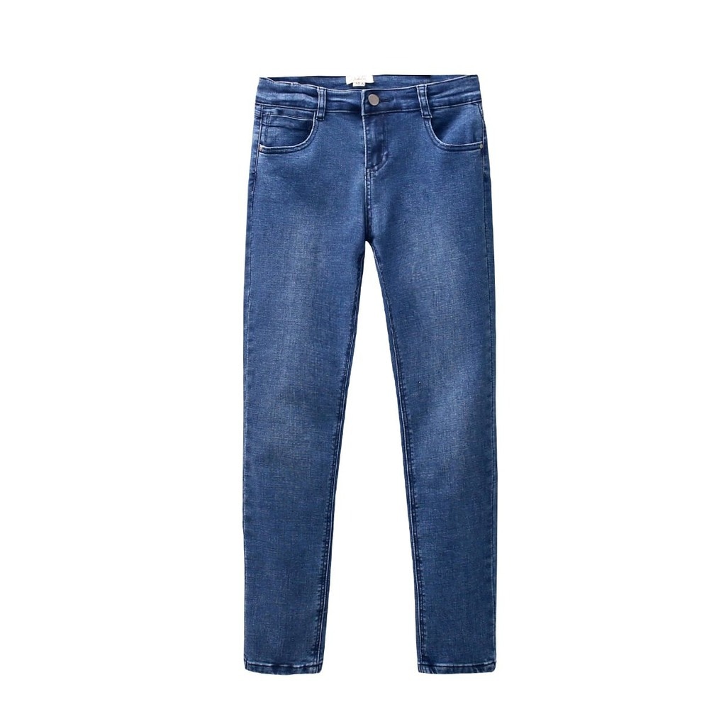 Imagem 0 de Calças Infantil Denim Jeans em Azul com Bolsos