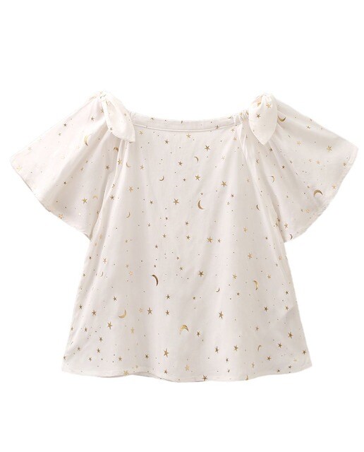 Blusa de niña de cuello barco con estampado de estrellas y lunas · Dadati · El  Corte Inglés