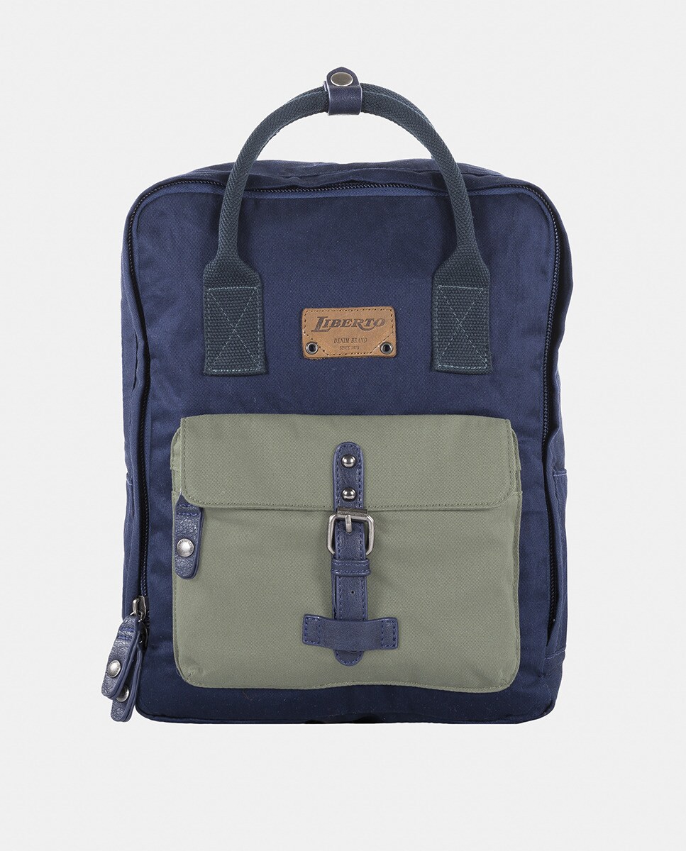 Mochila de hombre Liberto con bolsillo delantero de color azul marino ·  Liberto · El Corte Inglés
