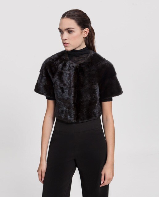 Abrigo de pelo de mujer de visón estilo bolero · De la Roca · El Corte  Inglés