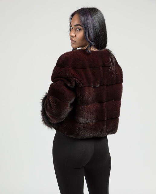 Chaqueta de mujer de pelo de visón con mangas de zorro · De la Roca · El  Corte Inglés