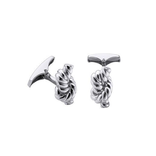 Imagen 0 de Gemelo de plata de ley con forma de nudo