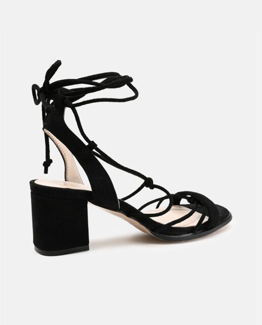 Sandalias de tacón de mujer Aloha con tiras finas de color negro · Alohas · El  Corte Inglés