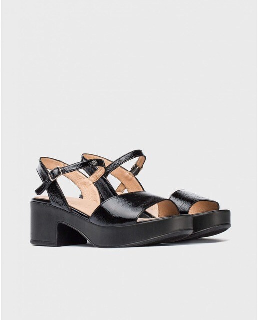 Sandalias de tacón de mujer de piel color negro · Wonders · El Corte Inglés