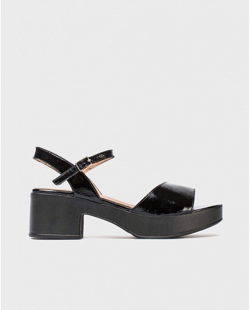 Sandalias de tacón de mujer de piel color negro · Wonders · El Corte Inglés