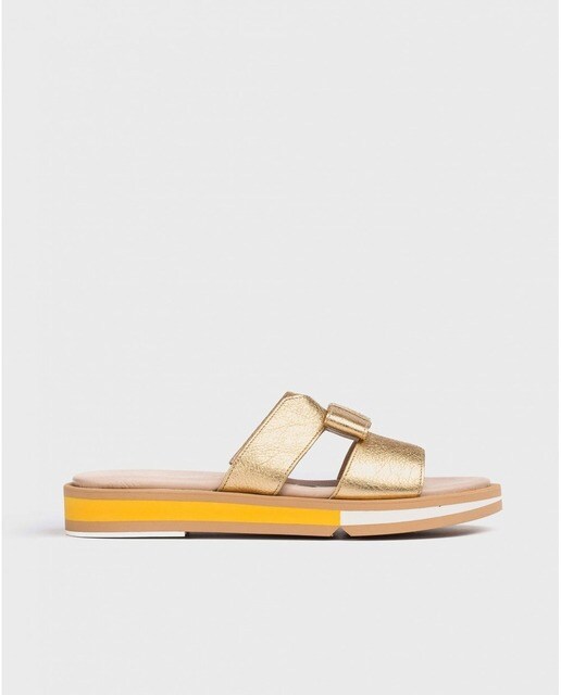 Sandalias de mujer de piel color oro · Wonders · El Corte Inglés
