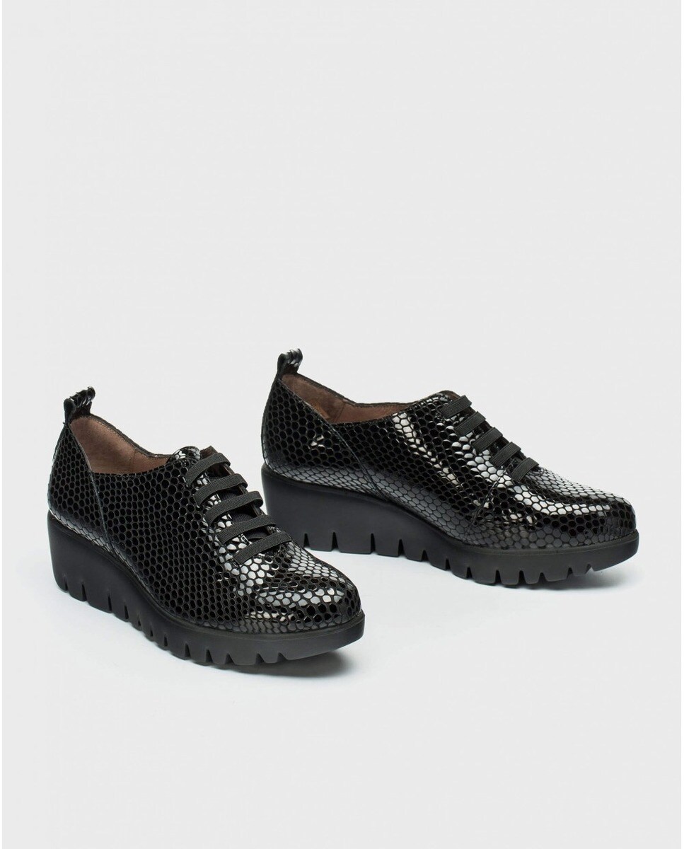 Zapatos de cordones de mujer Wonders de piel color negro · Wonders · El Corte Inglés