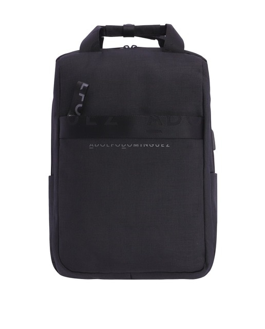 Mochila de hombre Adolfo Domínguez negro con cremallera · Adolfo Dominguez  · El Corte Inglés