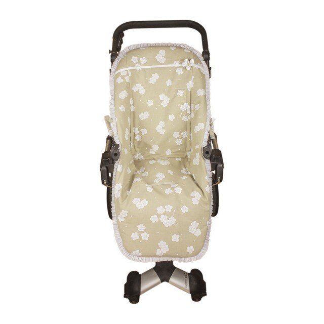 Colchoneta silla hamaca grande Rosy Fuentes en gris y rojo