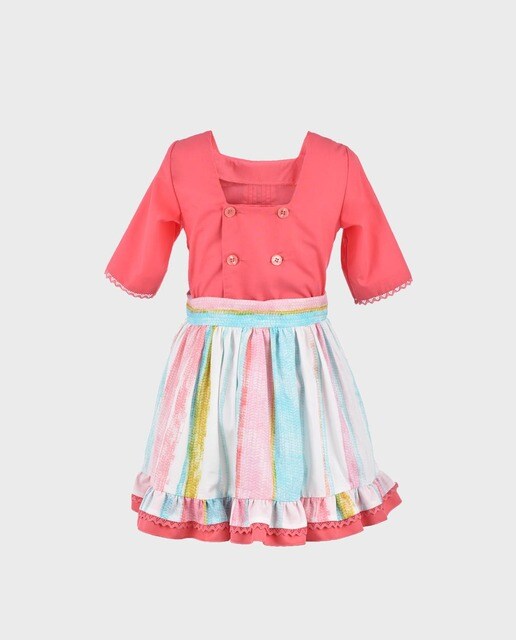 Conjunto de niña de blusa y falda multicolor · La Ormiga · El Corte Inglés