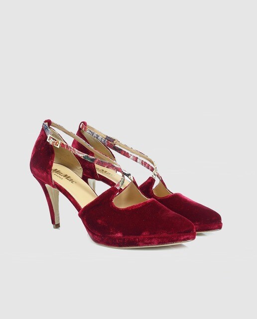 zapatos burdeos mujer